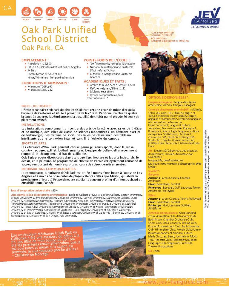 Oak Park Unified School District Californie