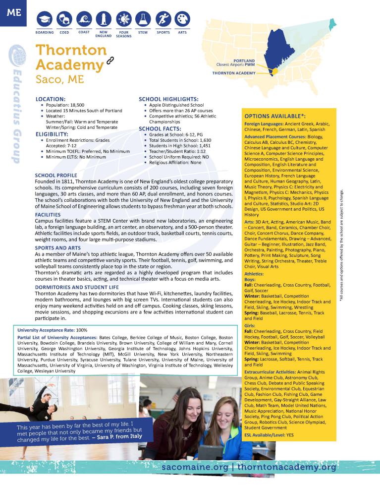 Thornton Academy Saco Maine