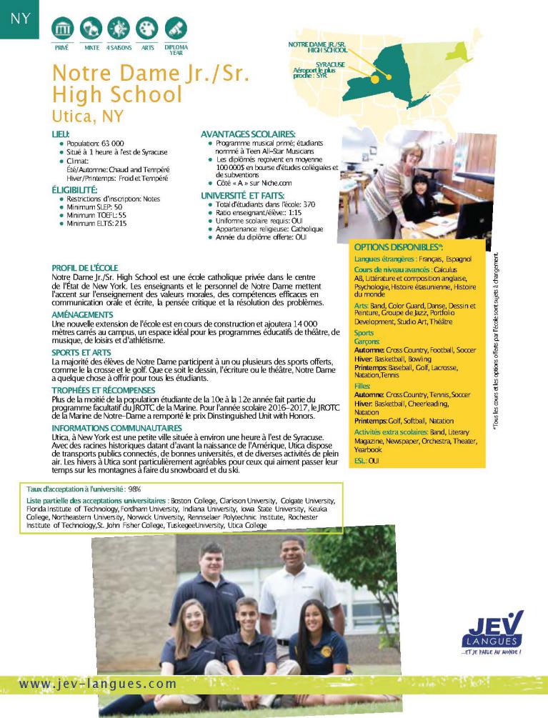 Notre Dame Jr. / Sr. High School Utica New York