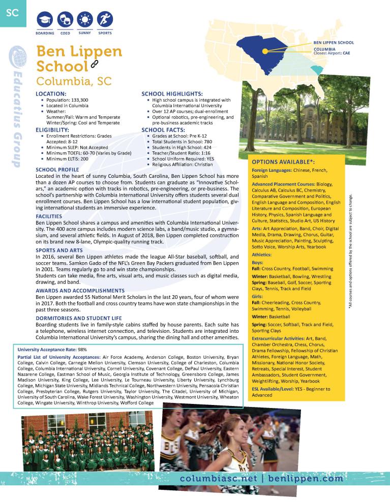 Ben Lippen School Columbia
